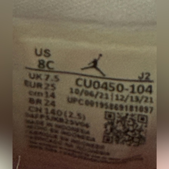 Air Jordan 1 Retro High OG TD 'Denim' toddler sneakers 9 c - Picture 6 of 6